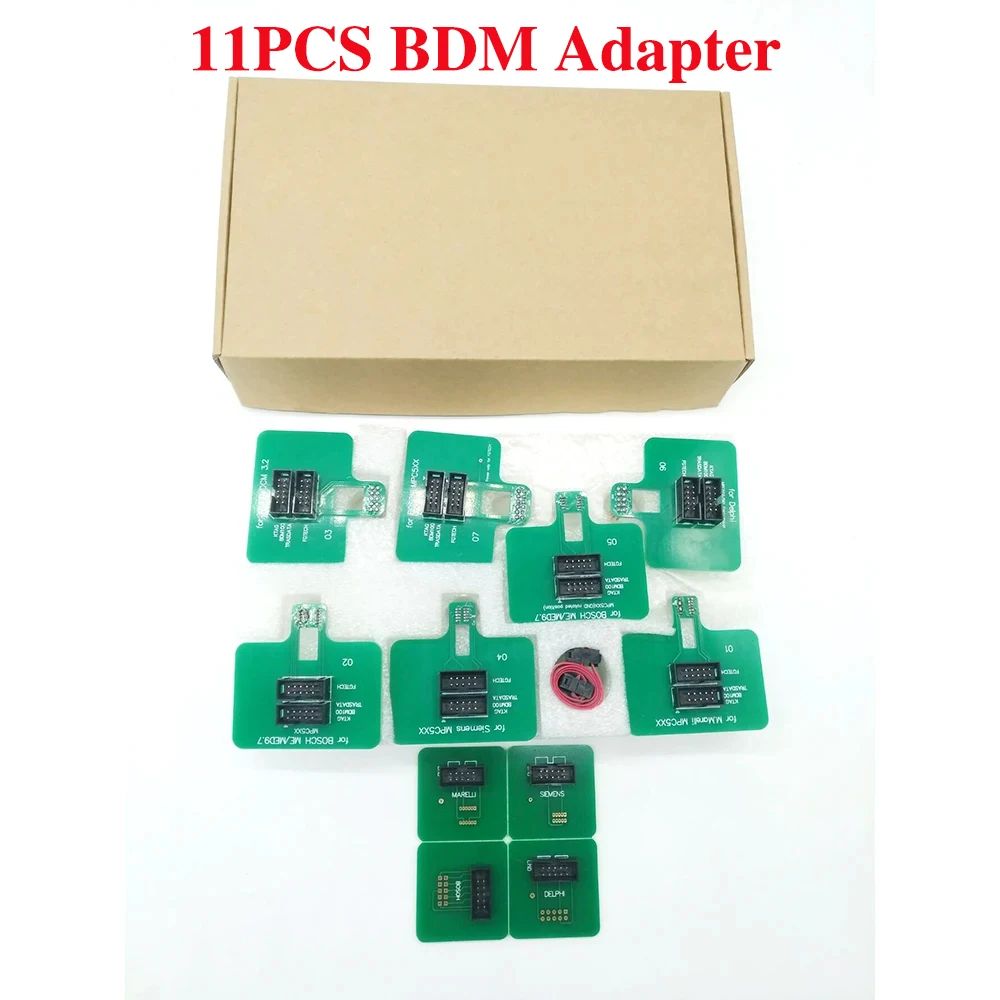 

OBD2 Diagnostic Tool 11pcs BDM Adapter Ecu Chip Tuning Auto for MPC5xx ME & MED9.7 For FGTECH V54 BDM100 Transdata