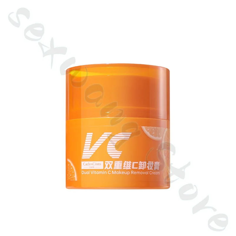 Desmaquillante doble vc refrescante, no graso y suave limpieza profunda maquillaje pesado ojos, rostro y labios maquillaje 40g
