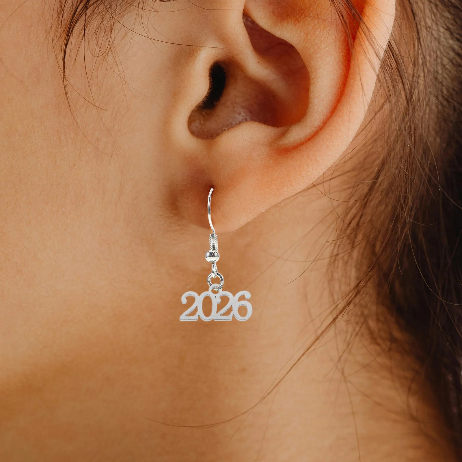 20 PCS Jewelry Craft Decoration Supplies Stainless Steel Silver Year Pendant Charms