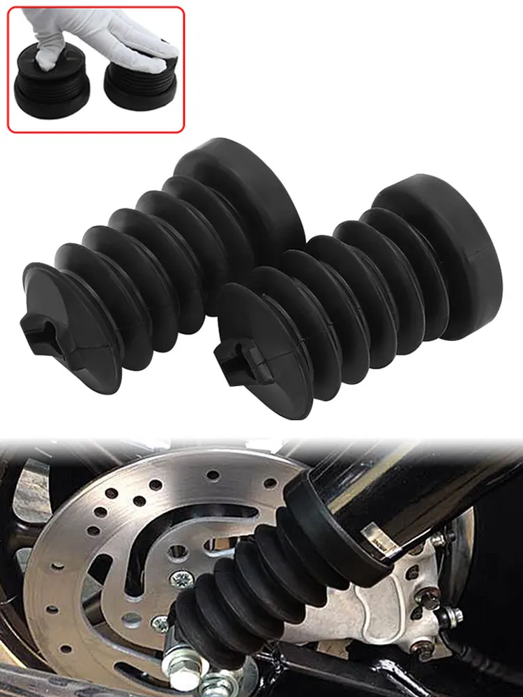 Guêtre de protection en caoutchouc pour Harley Touring Street Electra Glide Road King 1997 – 2013, couverture antichoc pour fourche arrière, bottes