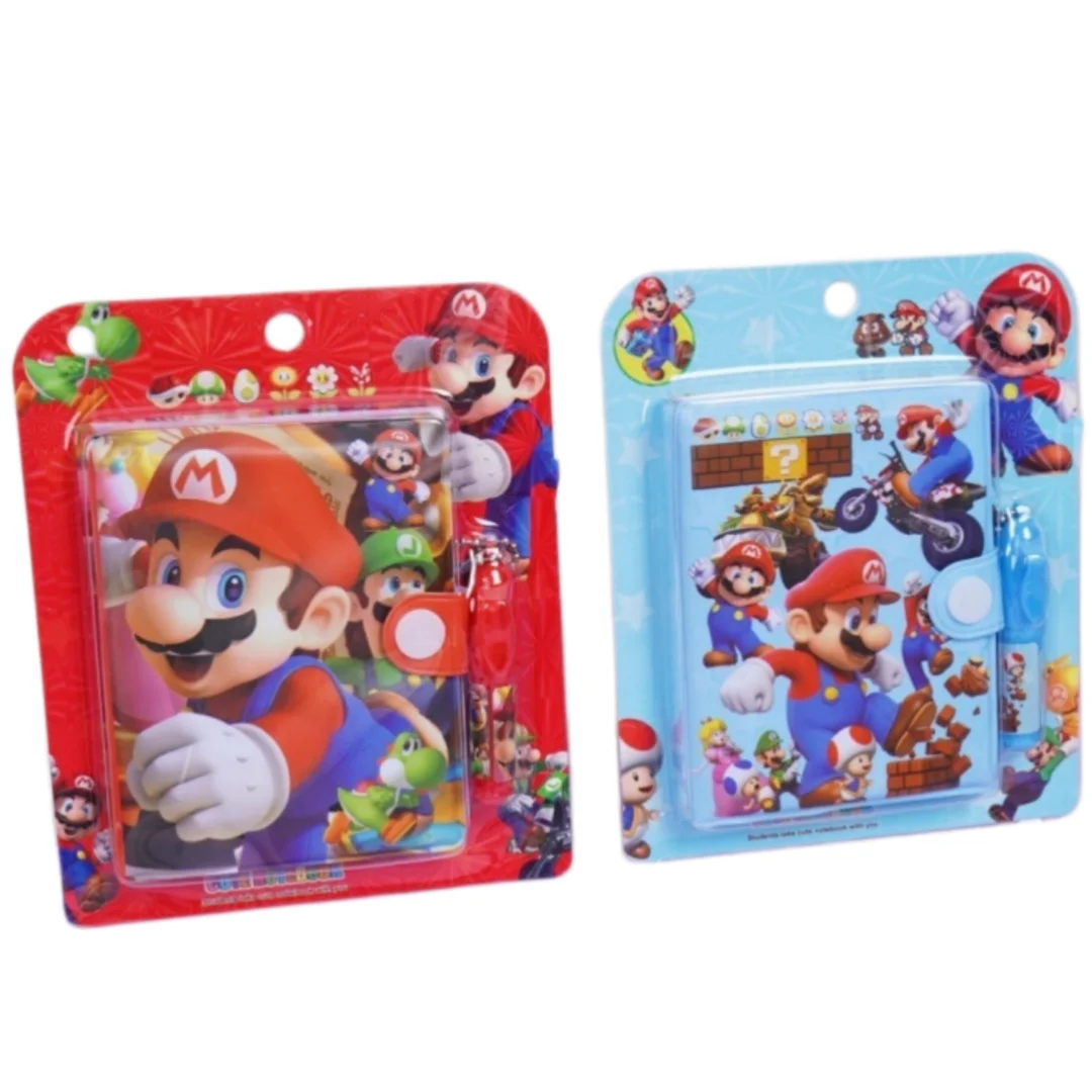 Set de Papelería Super Mario Bros, Cuaderno y Bolígrafo Bonitos, Regalo Perfecto para el Regreso a Clases o Cumpleaños para Niños