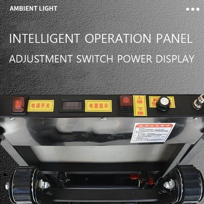 Carrinho de mão dobrável para escalada de escada elétrica, 400kg, tipo crawler, para cima e para baixo