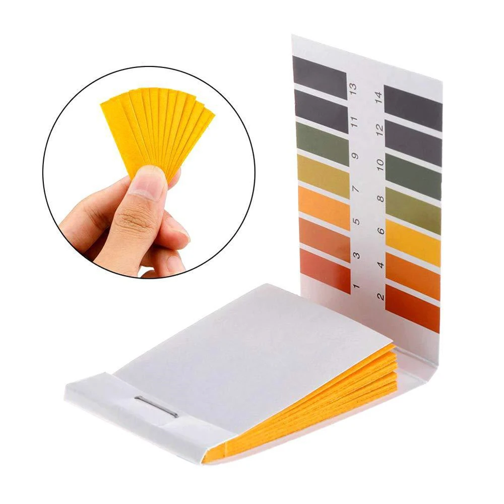 1set = 80 Strips! Professional 1-14 pH Litmus Paper PH Test Strips Water Cosmetics Soil Acidity Test Strips with Control Card