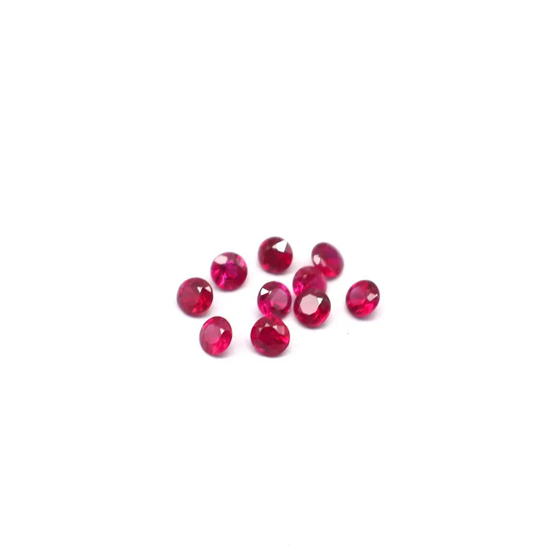 Factory Wholesale 100% Real Natural Circular Burmese Ruby Gemstone Loose Gems Diy Material for Jewelry