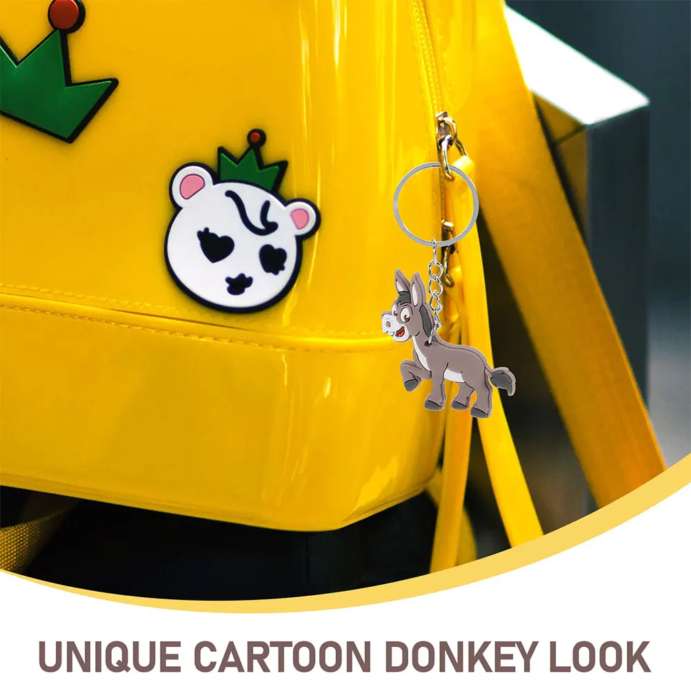 

8 шт., брелок с осликом, подвески из ПВХ, прочная сумка с осликом, подвесные подвески, украшение с мультяшными животными, подарок для дня рождения