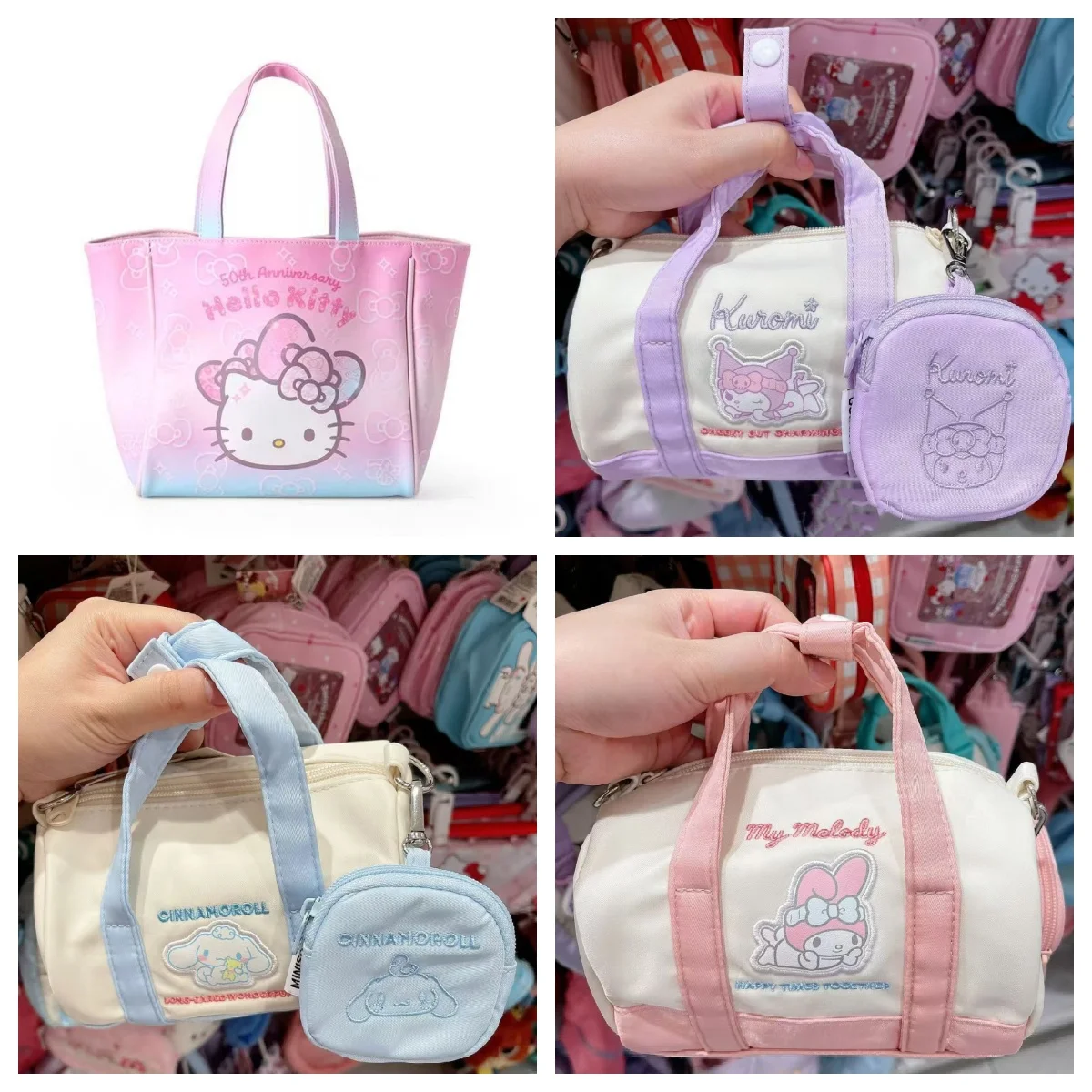

Sanrio Hello Kitty Anime Shoulder Bag, Kawaii Handbag, Cute Cartoon Crossbody, Hankyodon Premium Texture