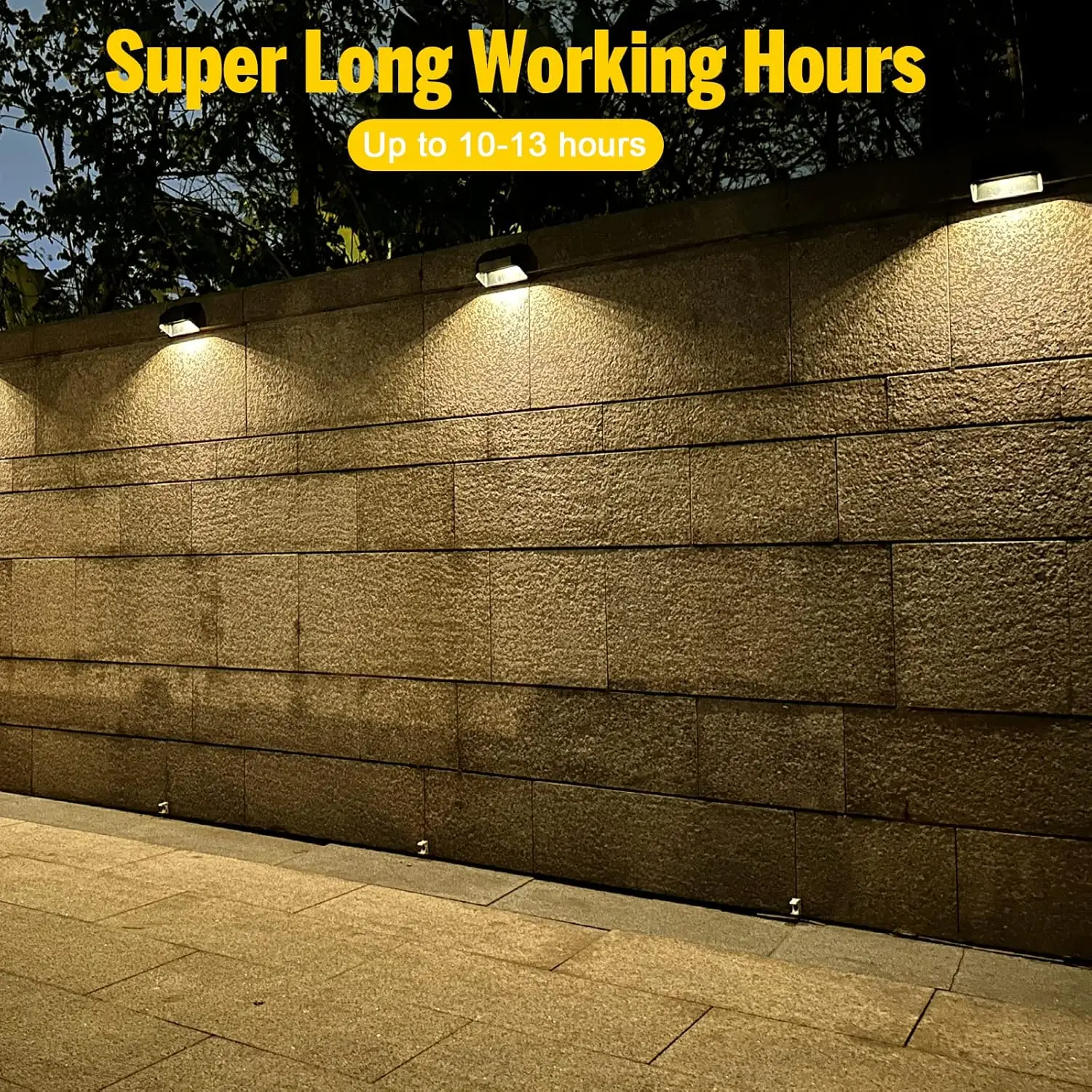 أضواء السياج الشمسية أكثر إشراقا 18 حزمة، RGB 8 ألوان، ضوء سطح السفينة من الغسق إلى الفجر، أضواء السياج في الهواء الطلق IP65 للماء، الطاقة الشمسية في الهواء الطلق #3