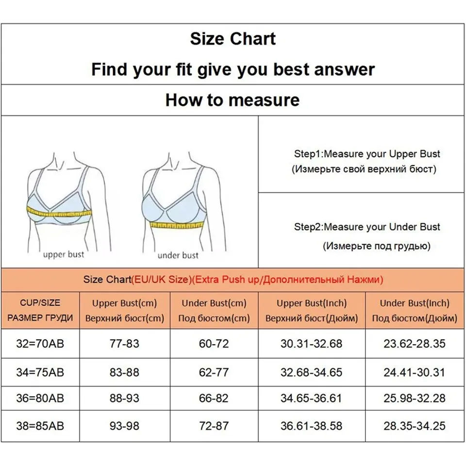 Women\'s Strapless Push Up Bra Floral Embroidery Bra Sexy Invisible Bralette Gathered Beauty Back Brassiere Daily Underwear