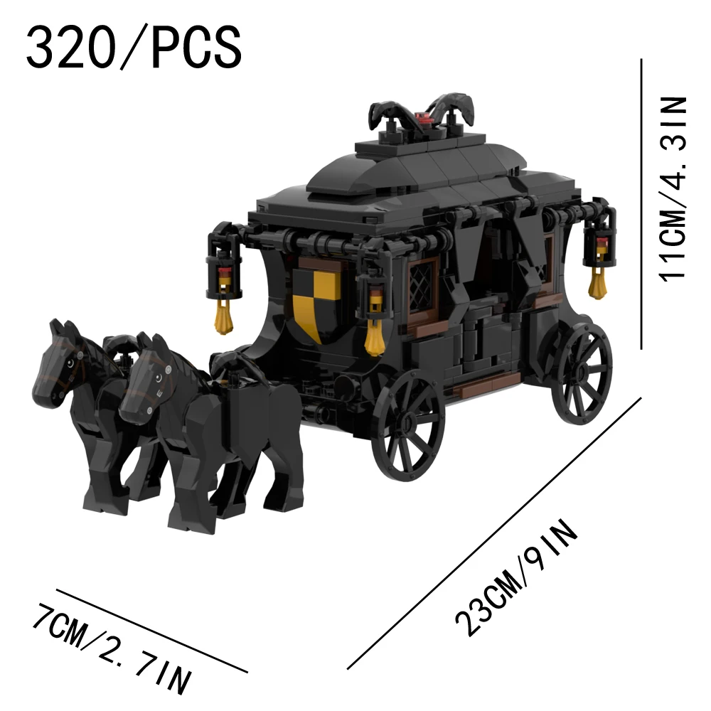 MOC Building Blocks Assembly Toy Set Medieval Carriage Series Carriage Town Model DIY Building Blocks Toy Festival Gift