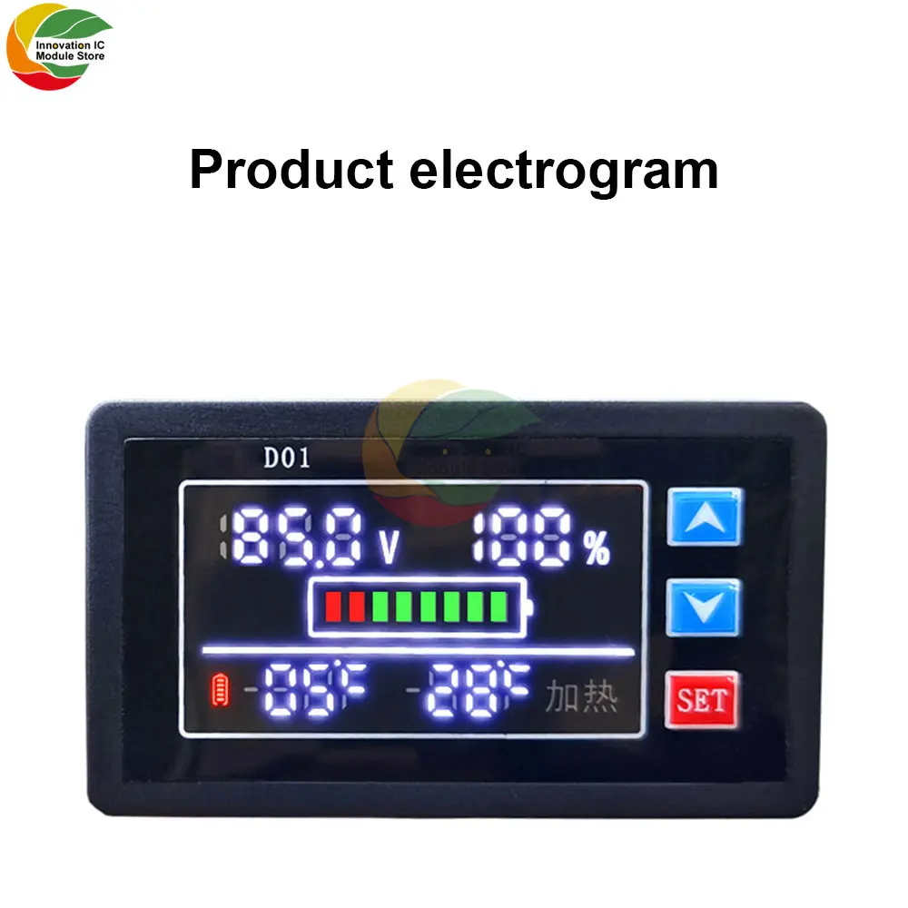 Digital Display Voltmeter With Temperature Control Waterproof Temperature Controller Control Switch Meter Battery power detector image 4