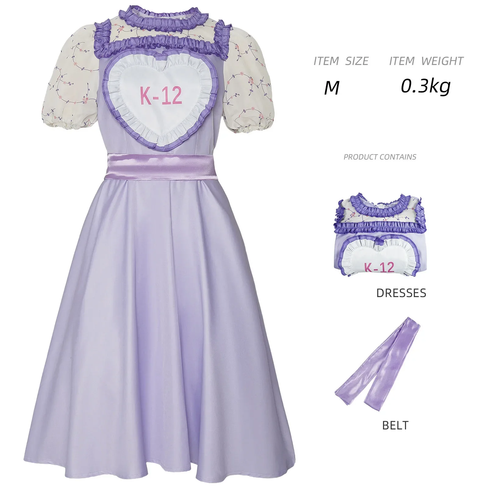 Гель для косплея на Хэллоуин, Pleurs centralisés, Bodymoires Scolaires K-12, халат Rose pourpre, косплей Performance Sur Scene Gel