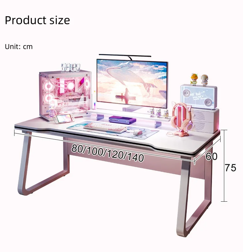 !@ Ergonomic E- Sports Desk Adjustable Iron Frame Home Kitchen Use Made Wooden Material Factory