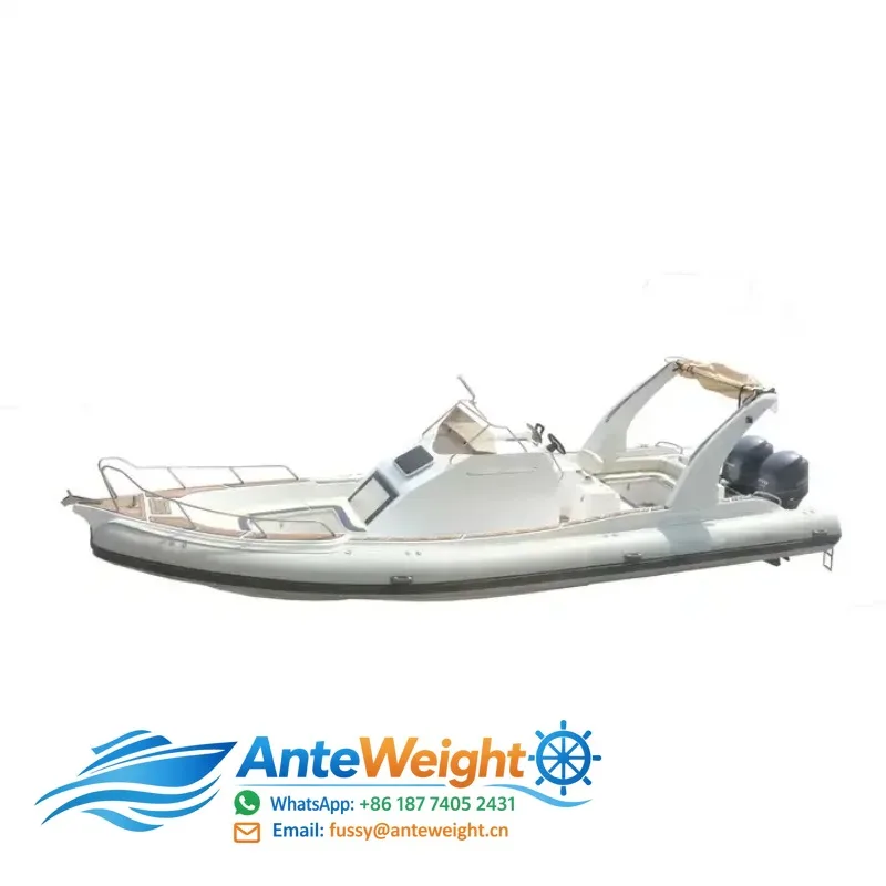 RIB960 Double Hypalon Luxury Boat PVC Inflatable Yacht Racing Surfing Fishing Diving Lake Engine Combo Set
