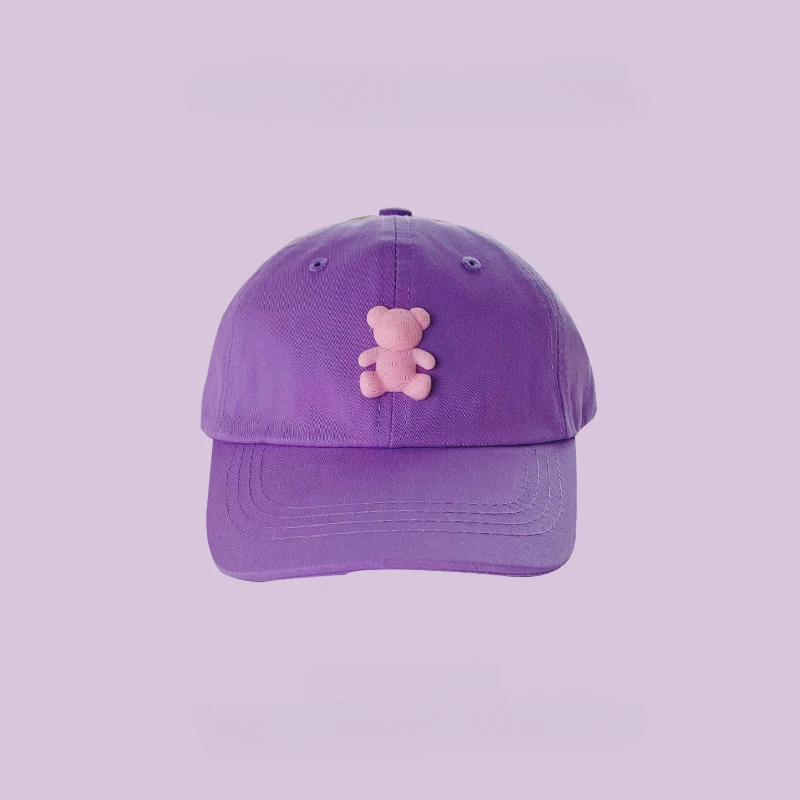 Cute Kids Purple Baseball Cap for Outdoor Play and Sun Protection Summer Hat for Kids