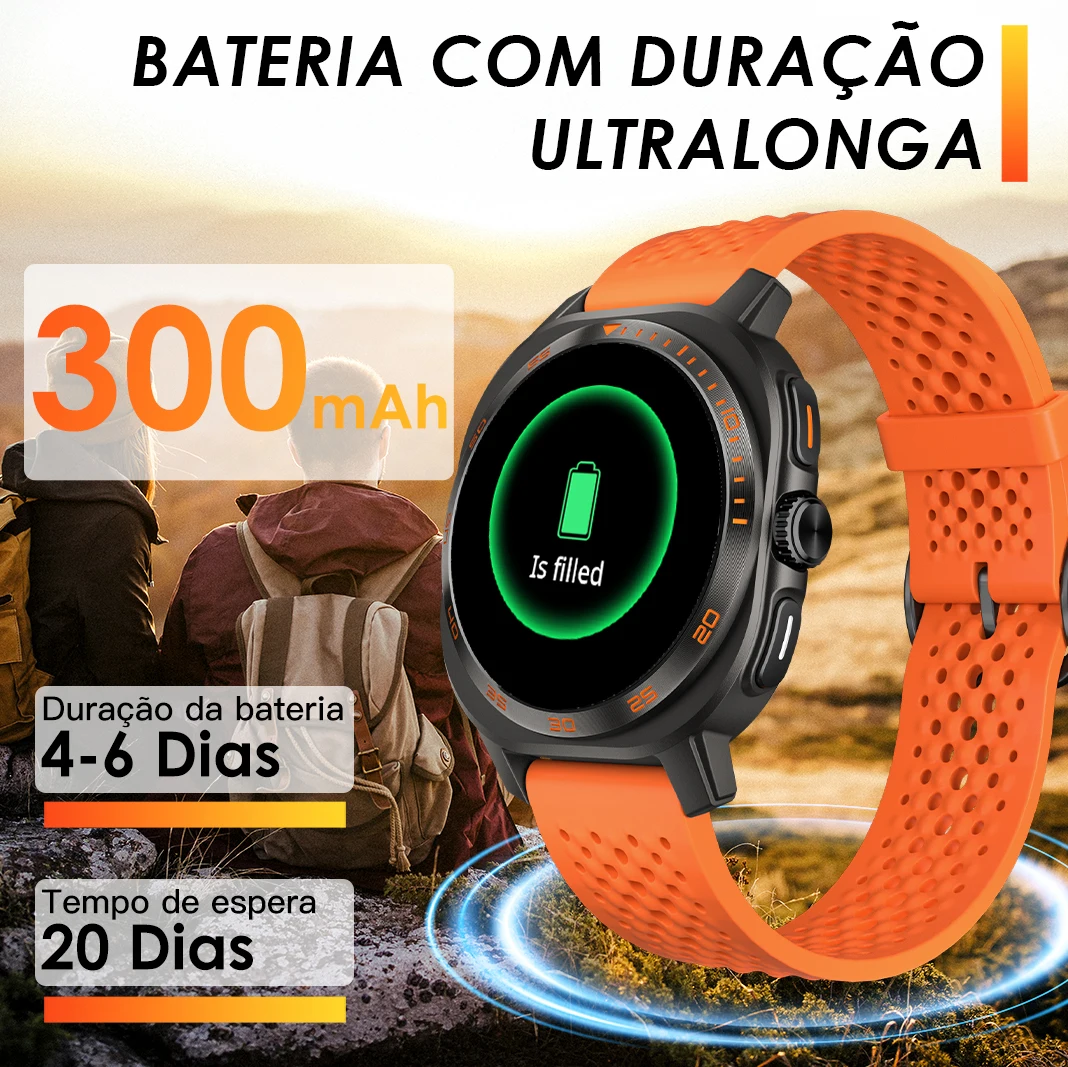 Relógio AURAFIT NEXA 3، Amoled 1.34، أجهزة الاستقبال d'água 3ATM، mais de 150 modos esportivos، مراقبة الصحة، Android e IOS