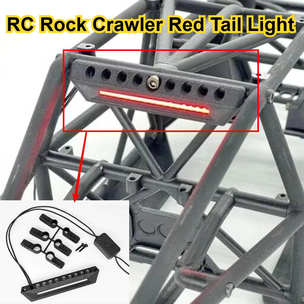 RC Rock Crawler Red Tail Light custom size for Axial 1/10 90053 RR10 Capra Tube Buggy OP Upgrade Spare RC Replacement Parts