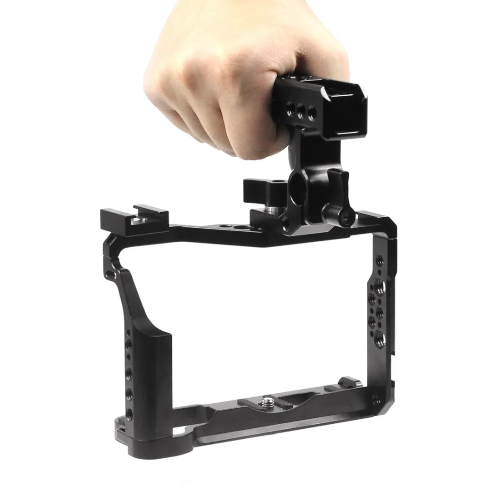 Aluminium SLR Kamera Käfig für Fujifilm X-T3 /XT3/XT2 /X-T2 DSLR Rig Schutzhülle Abdeckung mit Top griff Grip Kalten Schuh Montieren – Detail 25