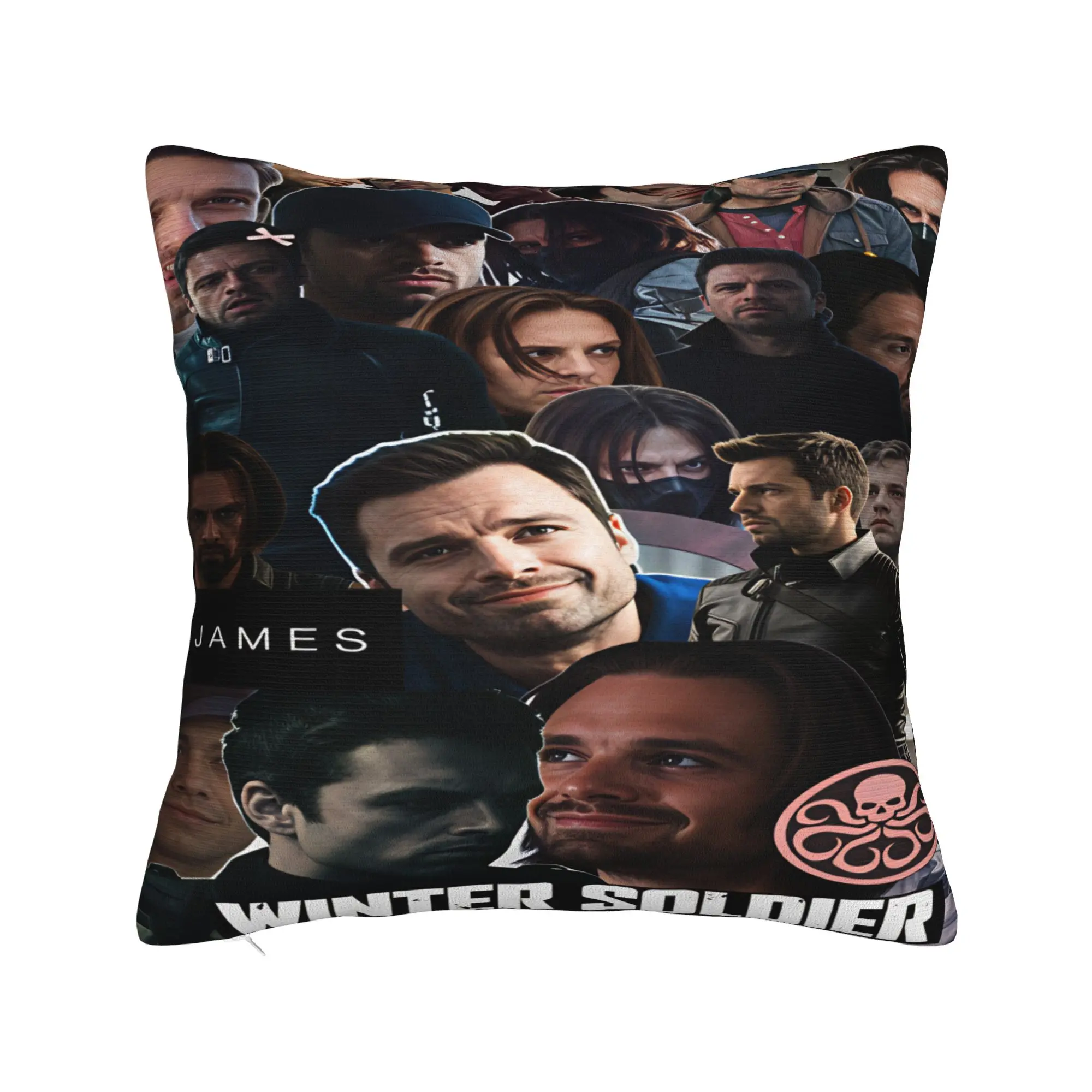 Pillow Case Bucky Barnes Winter Soldier Soft  Pillow Cover For Sofa Home Decoration Morden Pillowcases