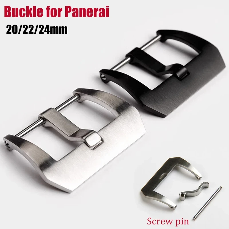 316L Stainless Steel Watch Buckle for Panerai PAM 441 Bracelet 20mm 22mm 24mm Matte Pin Clasp Metal Screw Pin Buckle Free Tool