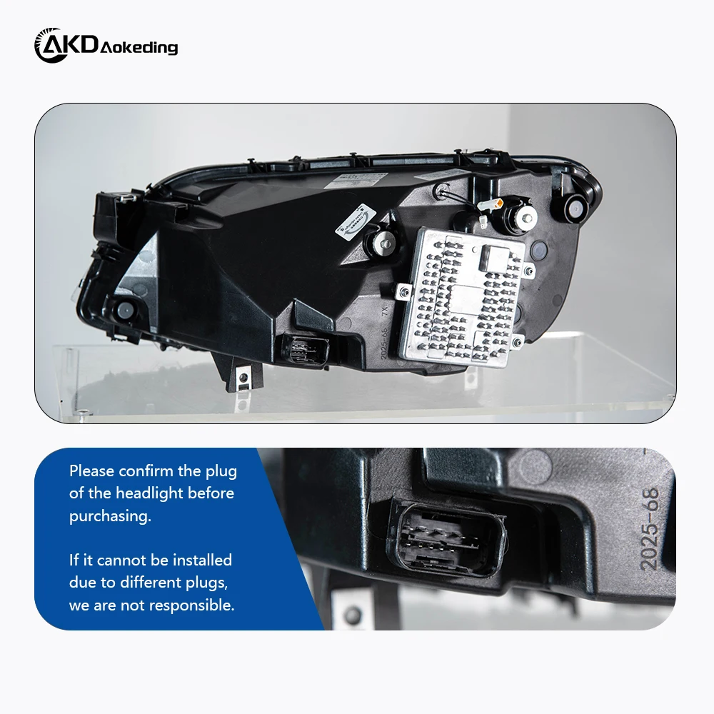 2 PCS Auto Car Head Light Parts For BMW 7 Series F01 F02 2009-2015 LED Headlight Replacement DRL Dual Projector Facelift