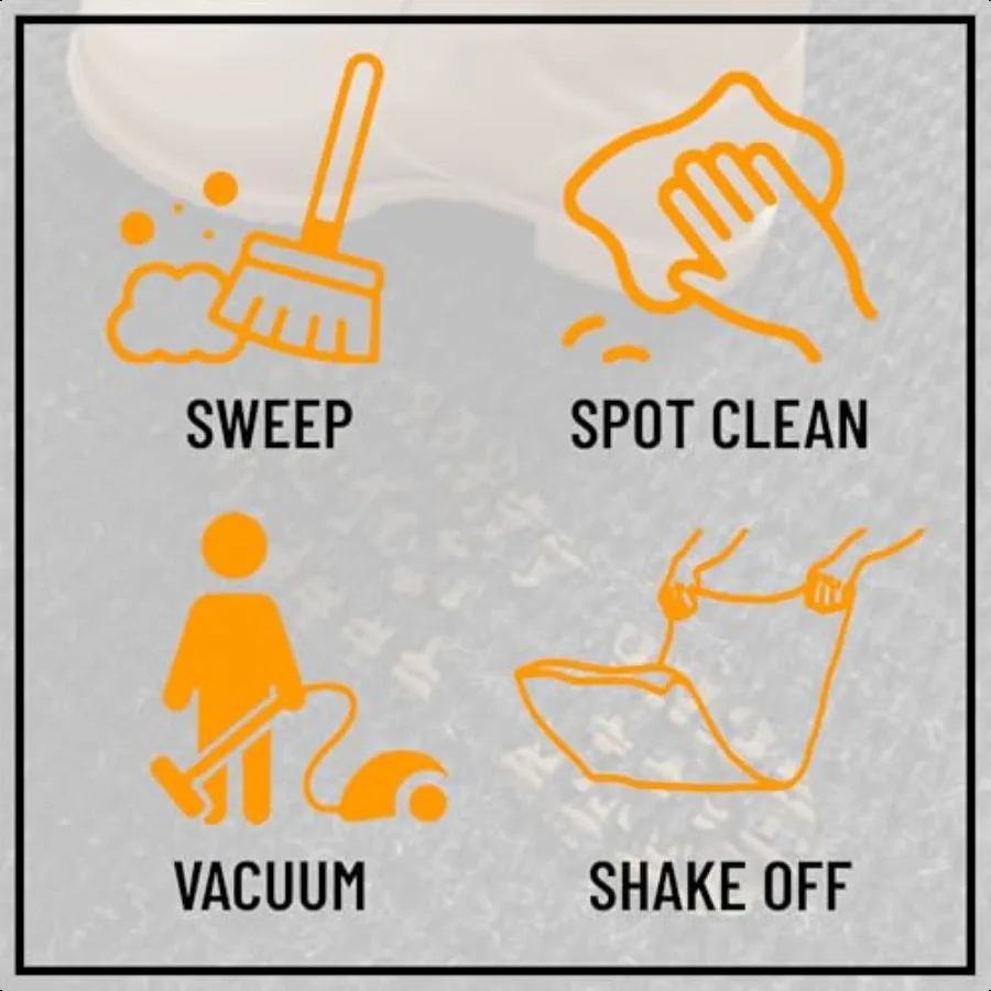 Commercial Scrape Rib Entry Mat Heavy Duty Ribbed Floor Mat for High Traffic Non Slip Rubber Back Waterproof Indoor Outdoor Use