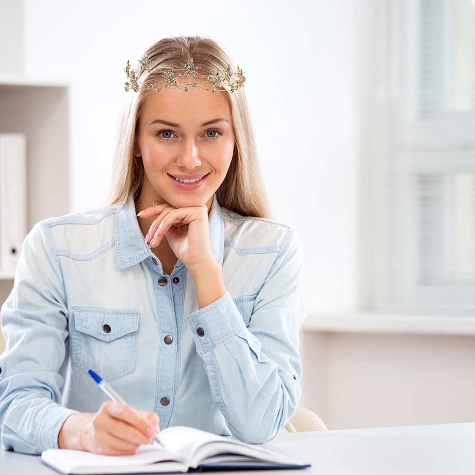 

Crystal Star Hairband Elegant Bridal Hair Accessory for Wedding Prom Party Fashion Headband Alloy Hair Hoop Women Headdress