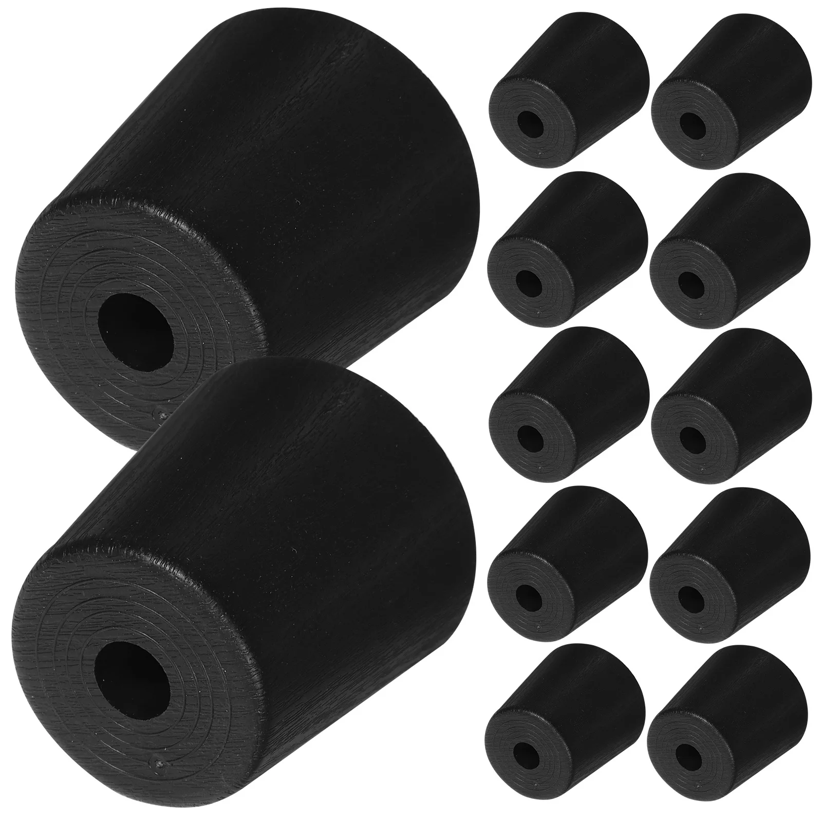 

12Sets Heavy Duty Plastic Sofa Legs Replacement Furniture Support Round Tapered Couch Bed Cabinet Table Feet Screws