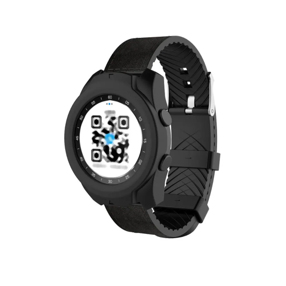 2Pcs Pro Protective Cover Silicone Smart Watch Case Full Front Shell Frame Scratch Proof Drop Resistance Black view 2