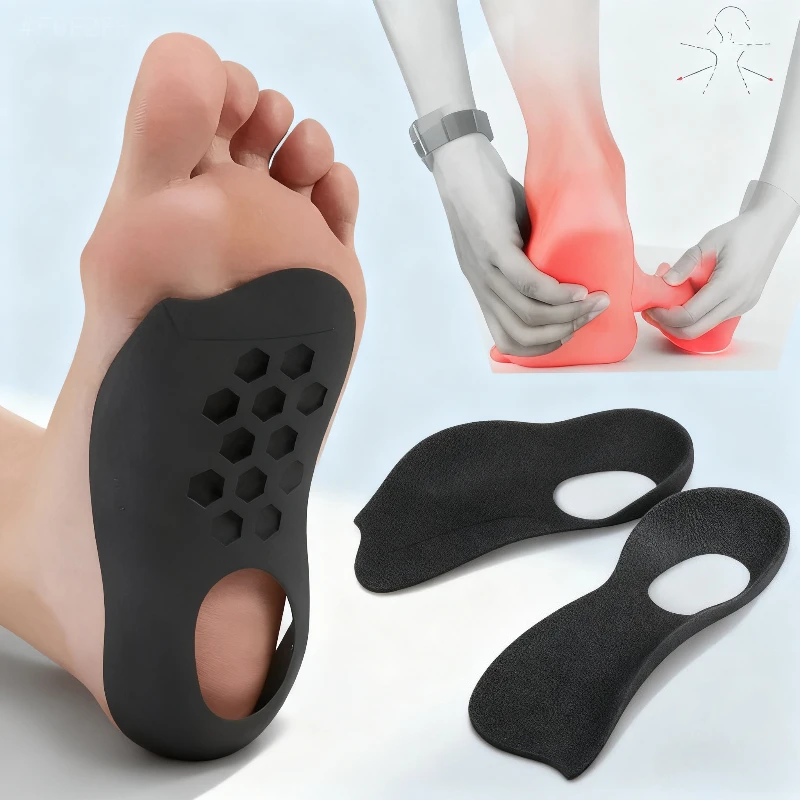 Wholesale Perforated Flat Foot Insoles-Valgus/Varus Correction Inserts for XO Leg & Arch Collapse - Arch Support Half Size Pads
