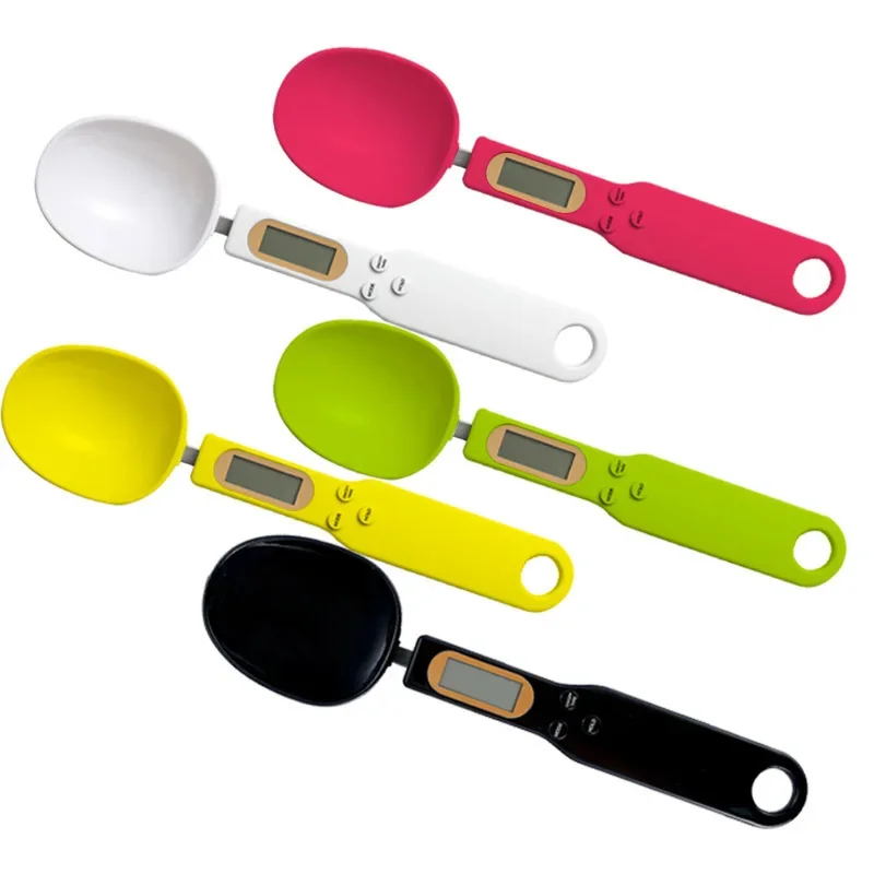 500g/0.1g Portable Spoon Scale LCD Digital Kitchen Measuring Gram Electronic For Food Coffee Sugar Gram Hanging Weighing Tool