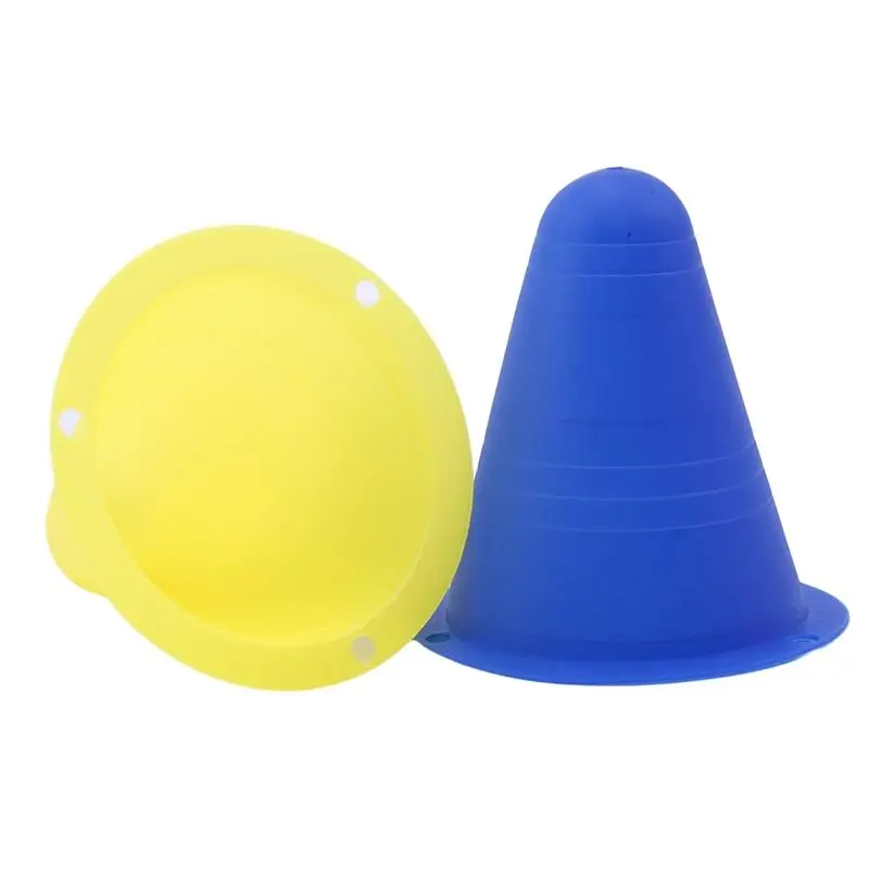 10 Uds. De conos portátiles para entrenamiento de marcado, estacas para patinaje sobre ruedas, patines multifuncionales, barricadas, accesorios para obstáculos de Entrenamiento de fútbol