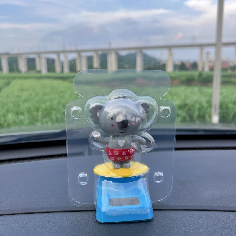 Popularidade quente de novos brinquedos solares dos desenhos animados bonito coala dança solar balançando cabeça brinquedo casa decoração do carro presente criativo