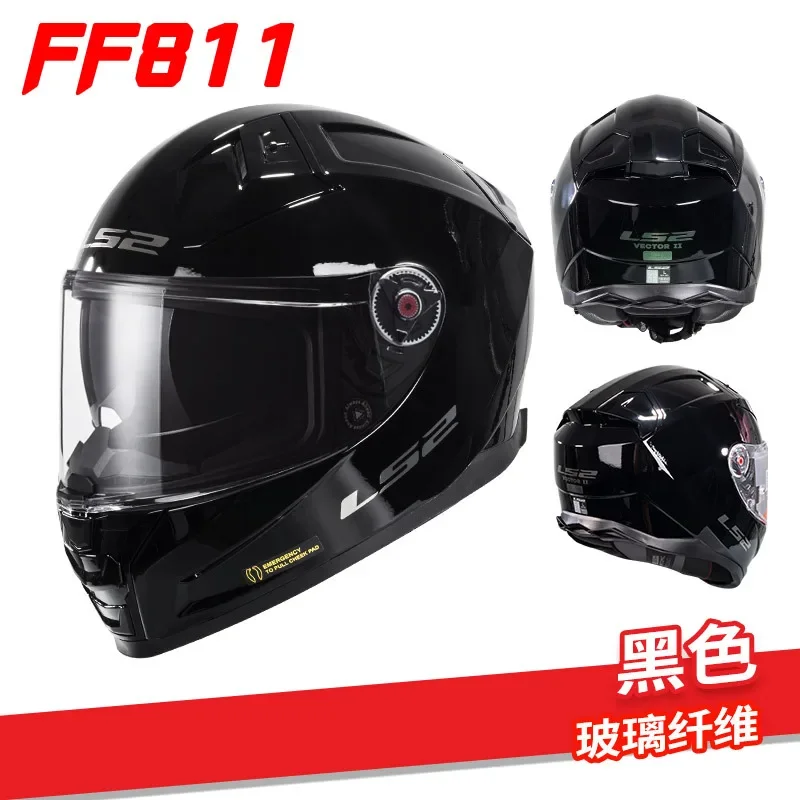 LS2 FF811 VECTOR Original Motorcycle Helmet 6K Carbon Fiber Helmet Full Face Dual Lens Racing Helmet Capacete Cascos para Moto