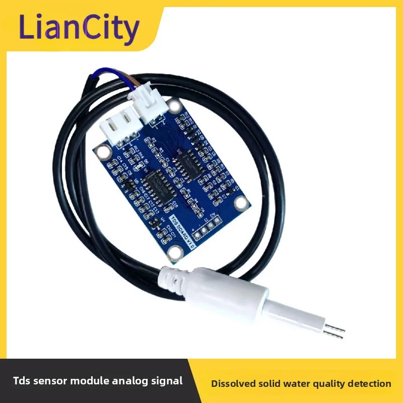 

TDS Sensor Module | Analog Signal Soluble Solids Quality Detection | Compatible with 51/STM32 MCU/Arduino