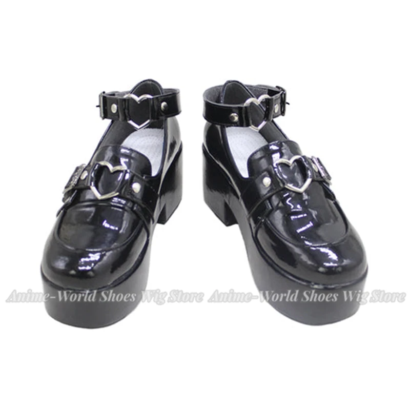 Zapatos de Cosplay negros Virtual YouTuber Makaino Ririmu