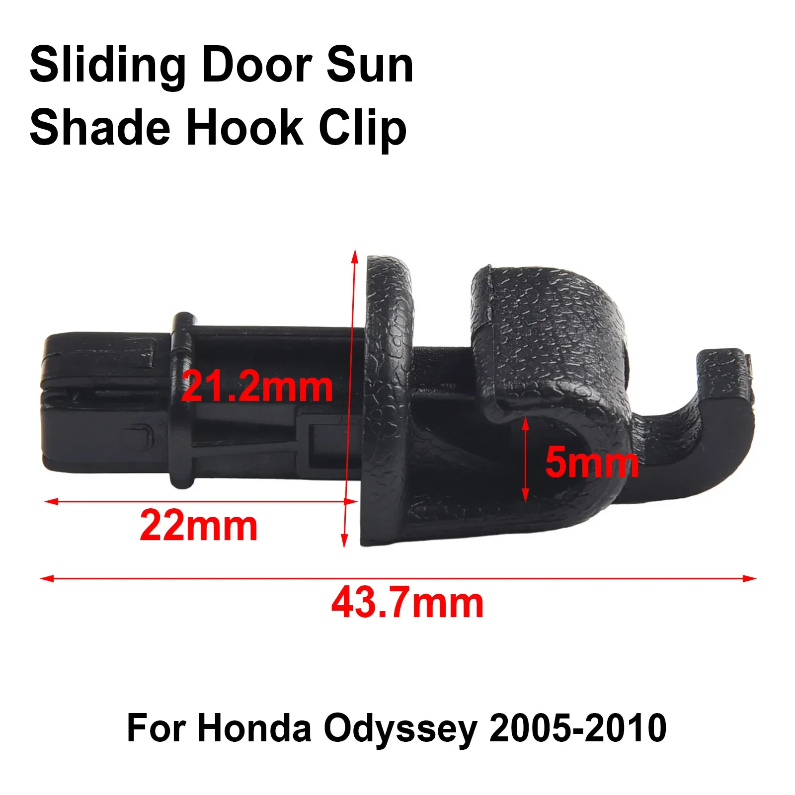 4 PCS Sunshade Hook Clips For Rear Sliding Door Of For Honda For Odyssey 2005-2010 Aftermarket Replacement Plastic Clips Kit