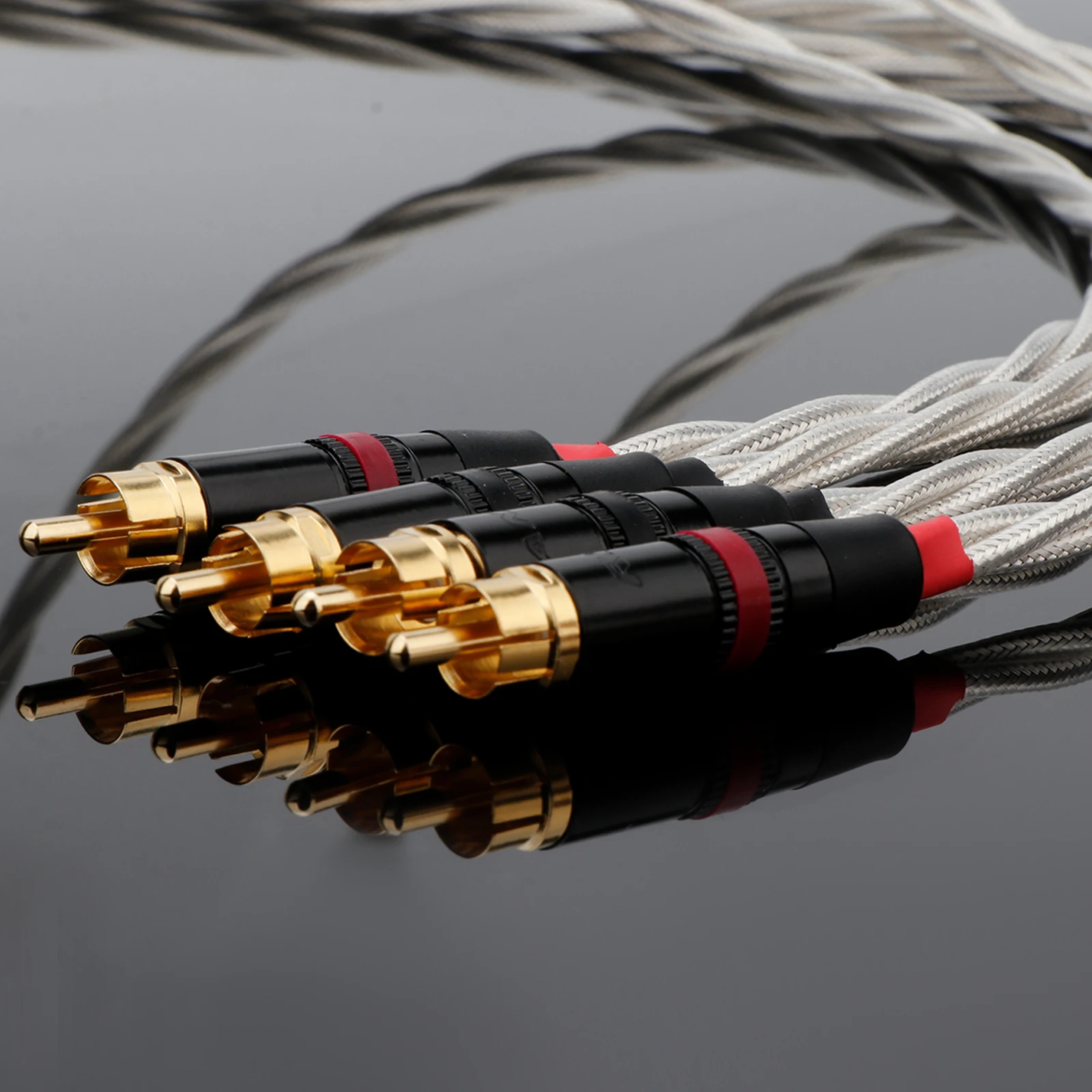 Preffair 6N OCC كريستال النحاس 3 رقائق النسيج النحاس كابل RCA لوحة الذهب HiFi خط إشارة الصوت لمكبر للصوت مشغل أقراص مضغوطة