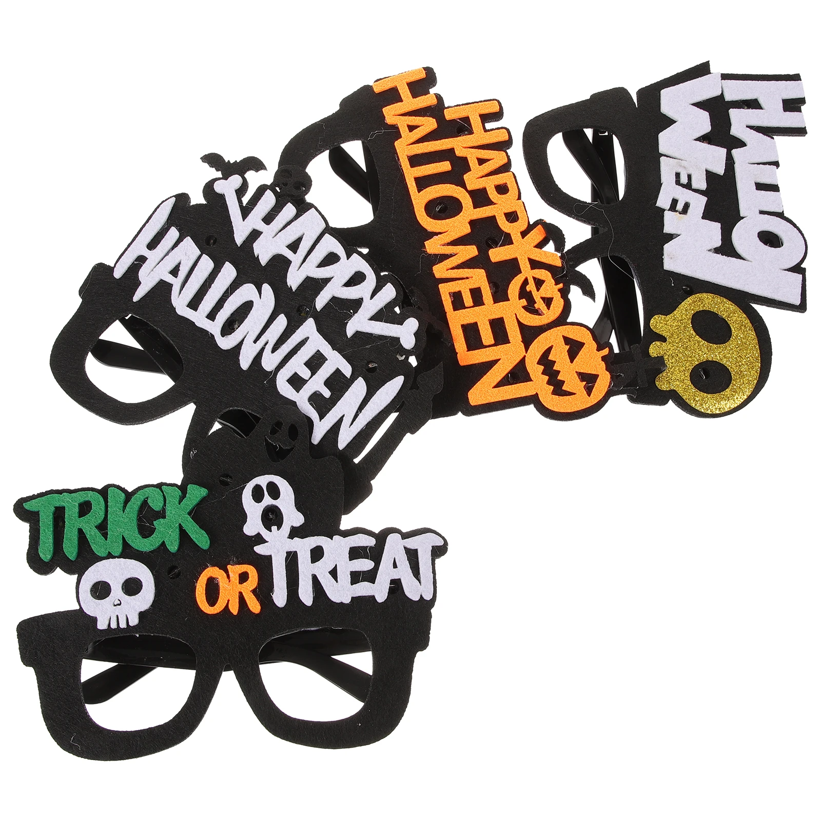 

4 шт. светодиодные светящиеся очки, солнцезащитные очки на Хэллоуин, реквизит, светящиеся очки, череп, летучая мышь, дизайн тыквы, аксессуары для вечеринок, пластик для косплея