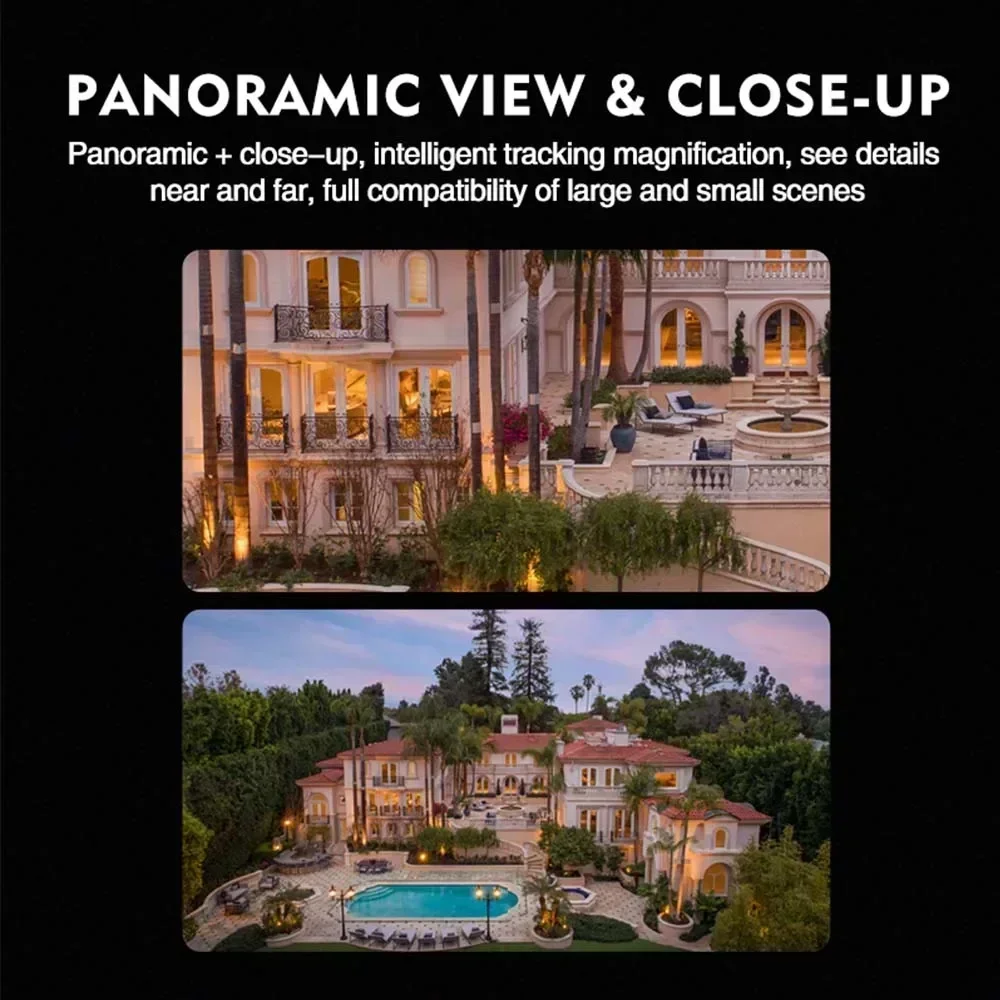 4K 8MP WIFI Camera TUYA APP Dual Screen Cam Binocular AI Body Automatic Tracking CCTV Security Intelligent IP66 Monitoring