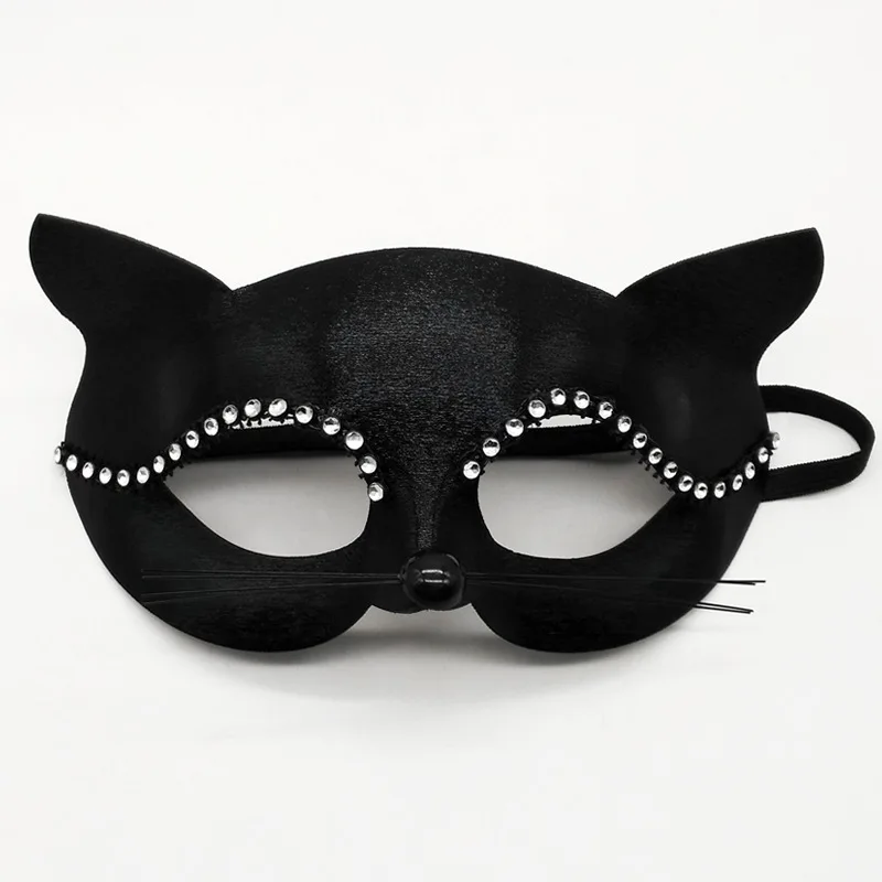 Masque pour les yeux sexy en dentelle pour femme, masque de renard cosplay, demi-visage, fête, anniversaire, mariage, masques de chat animal, Tim ade, Halloween, fille