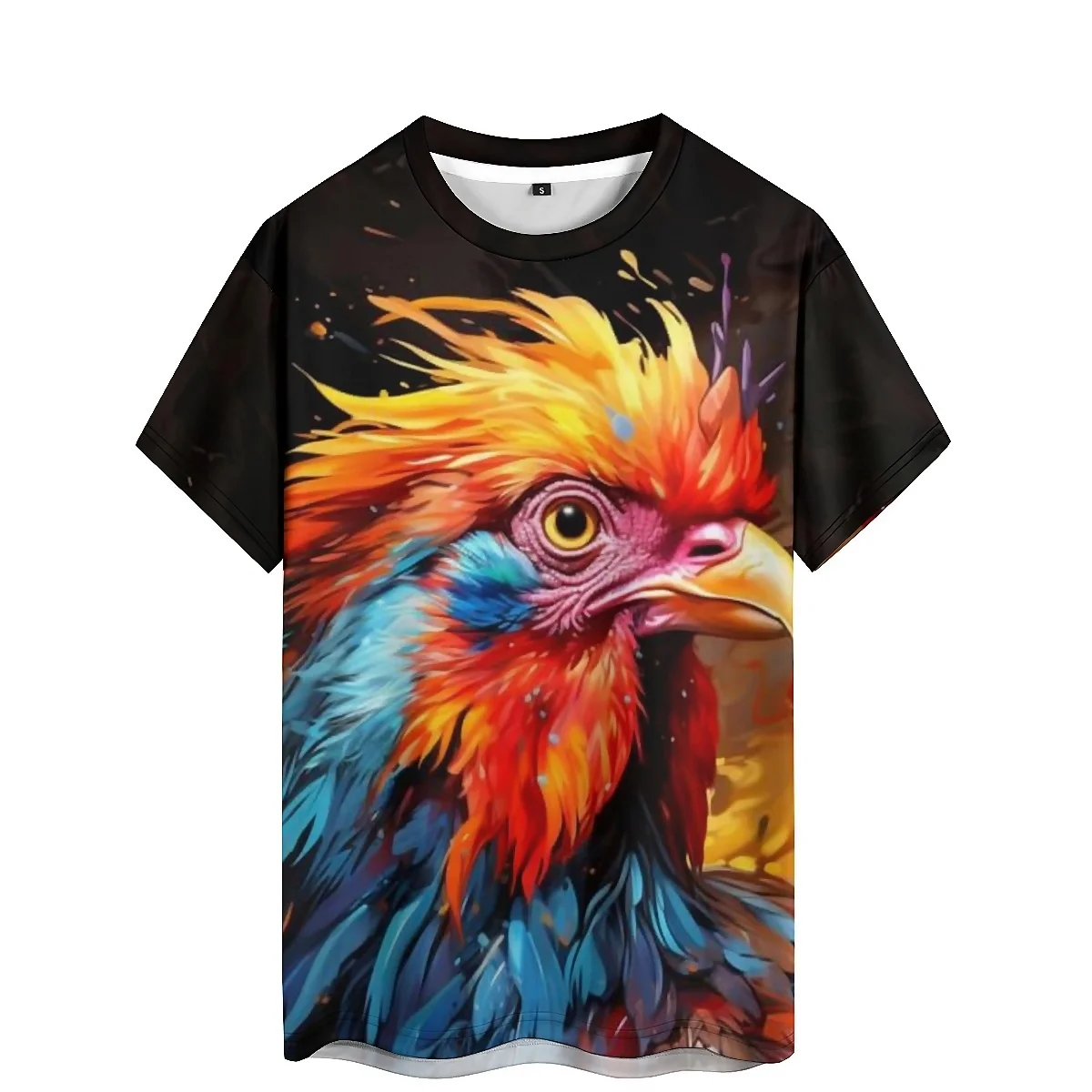 Men's Loose Retro Y2K 3D Printed Short-Sleeve T-Shirt - Daily Outing, Party Wear
