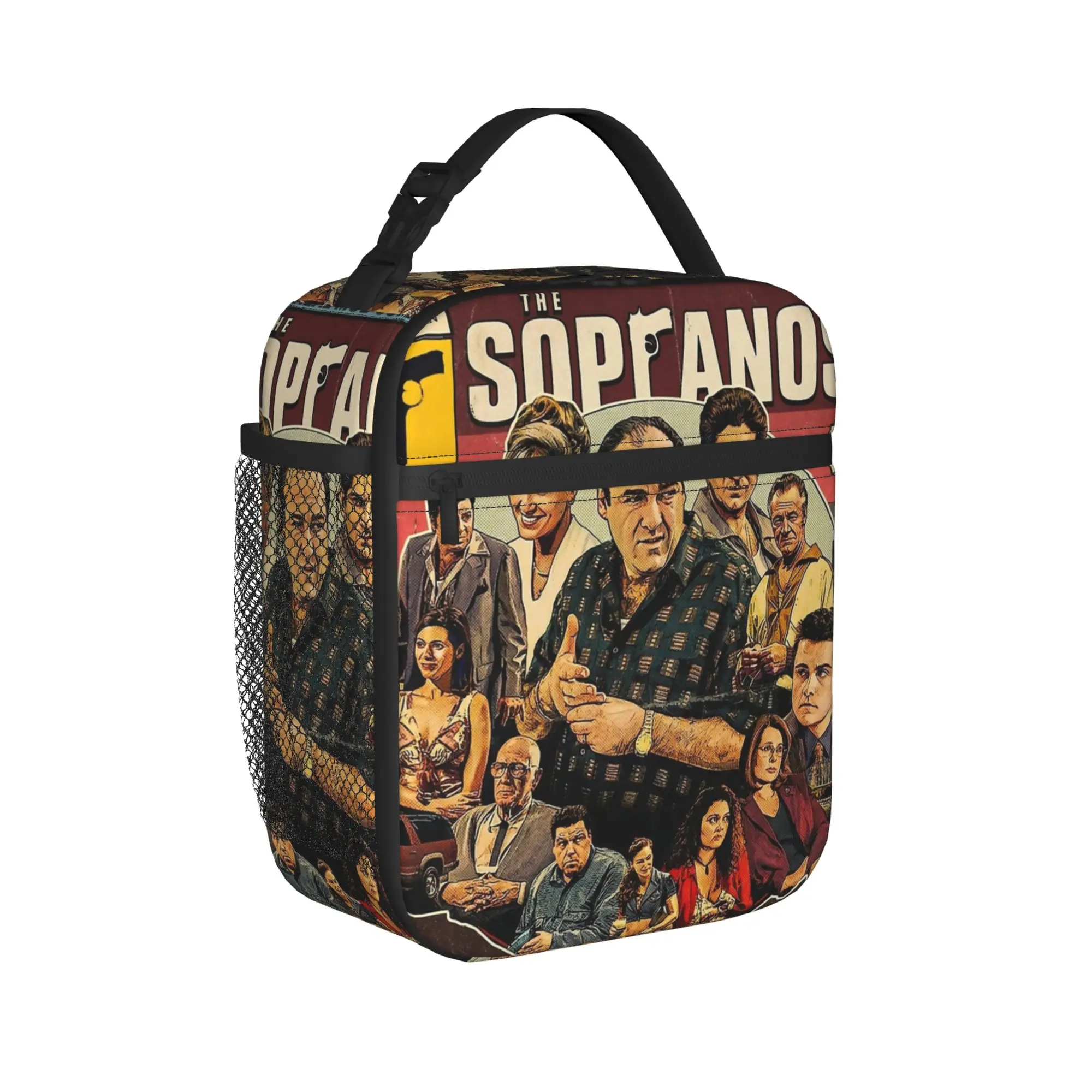 Tony Sopranos Comic Cover Retro Art  Insulated Lunch Bag Thermal Bag Lunch Container Tote Lunch Box Food Bag College  Outdoor