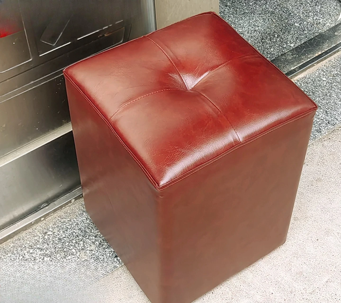 For Leather Upholstered Wooden Stool, Vanity Chair & Computer Desk Seat, Shoe Store Fitting Stool