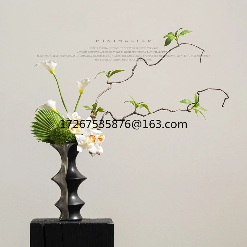 

New Chinese high-end aesthetic green plant floral wabi-sabi wind simulated flower