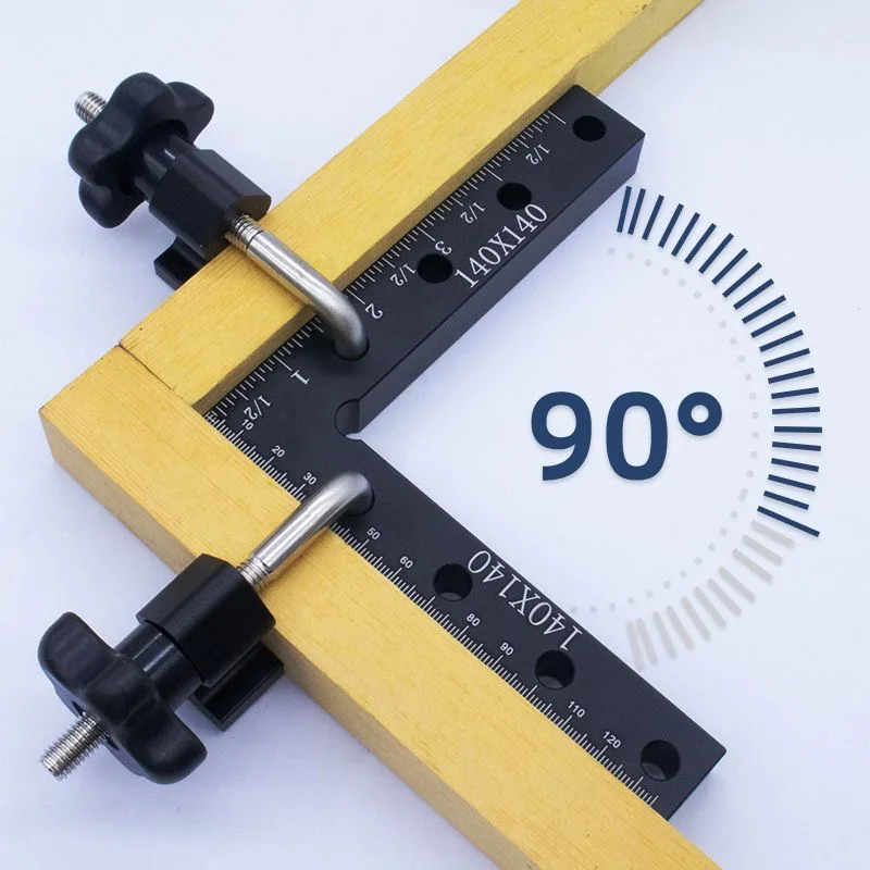 Woodworking Puzzle Fixed Woodworking Square Ruler L Ruler Aluminum Alloy Right Angle Locator Puzzle Tool