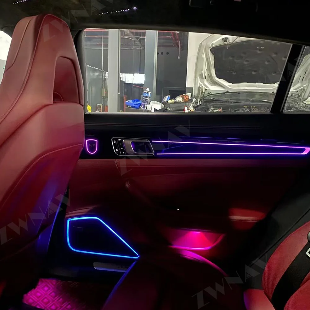 Car Body Interior Ambient Dashboard Lights Display For Porsche Cayenne Panamera Macan LED Accessories Atmosphere Decorative
