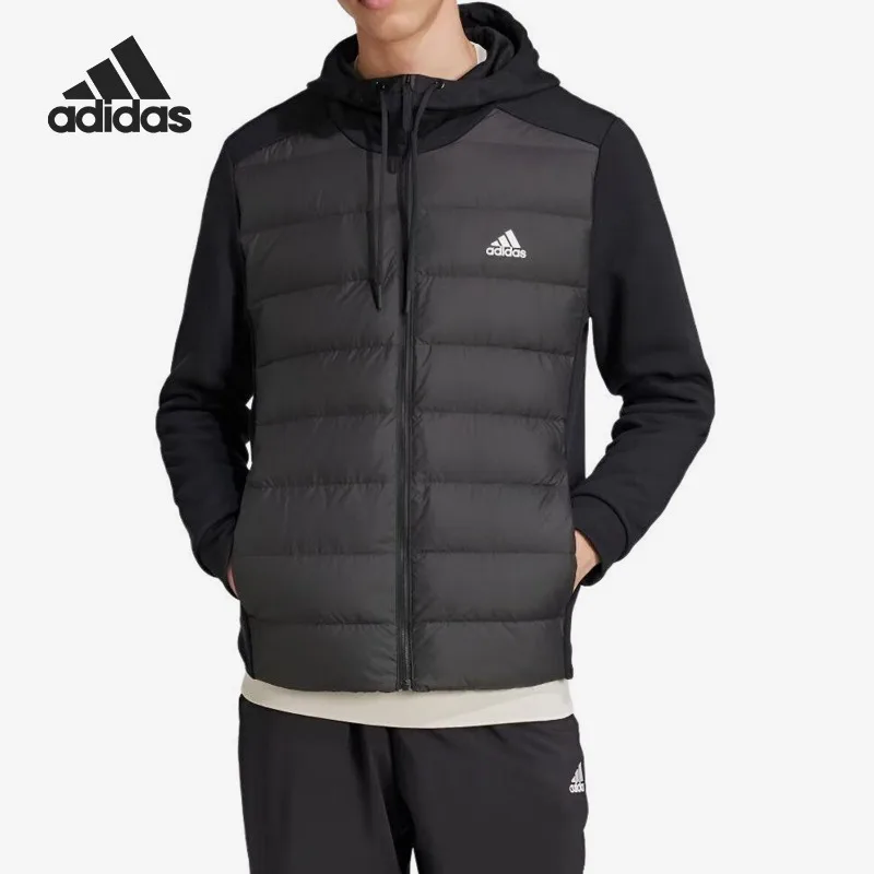 Adidas Men's Warm Duck Down Jacket Hooded Simple Classic Jacket KF8762