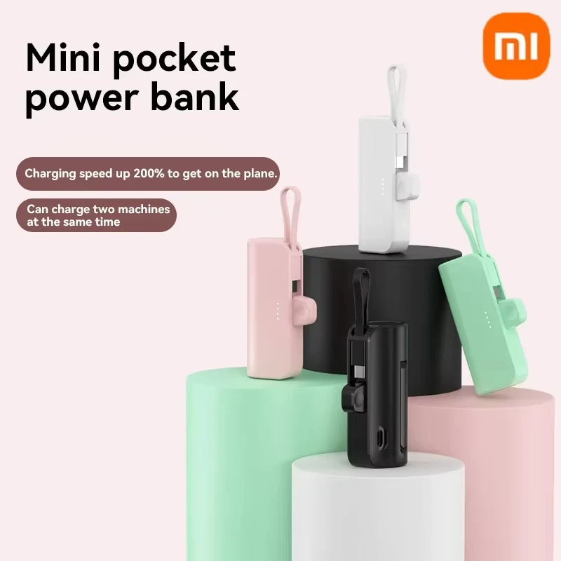 Xiaomi-Mini batterie externe sans fil, 30000mAh, capsule, grande capacité, portable, charge rapide, batterie externe pour iPhone Type-C, nouveau