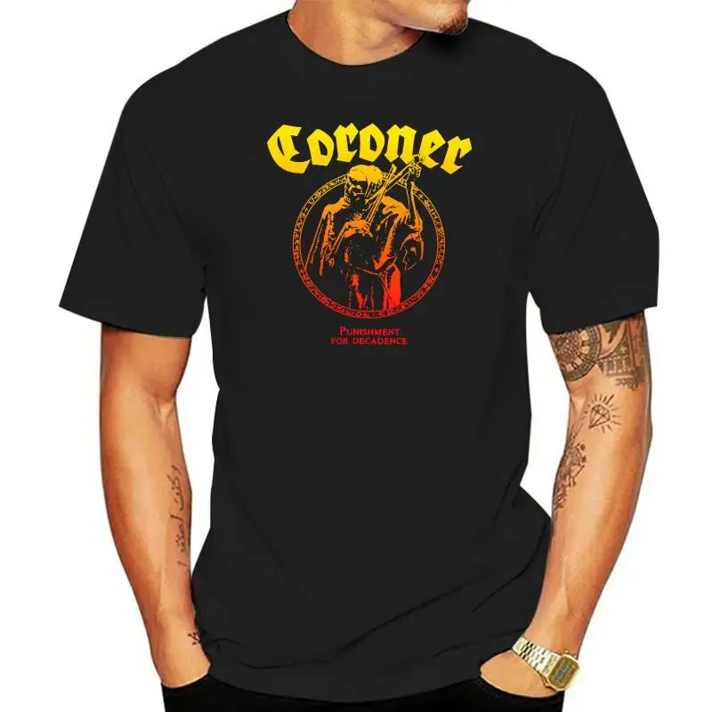 Coroner Punishment For Decadence 1988 Album Cover Tops Tee T Shirt T-Shirt Free Style