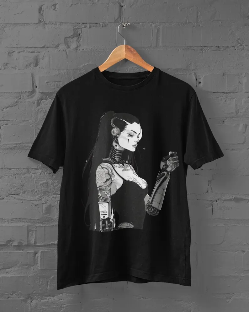 

Cyborg Girl TShirt Futuristic SciFi Fashion Tee Stylish Apparel Perfect Gift for SciFi Fans